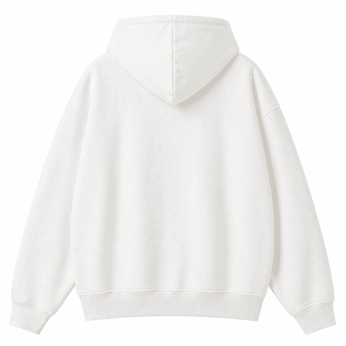 sudadera oversize capucha blanca atras