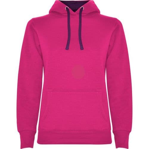 sudadera con capucha woman rosa y negro