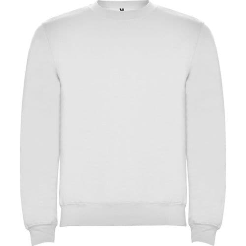 sudadera sin capucha clasica blanco