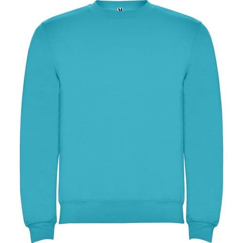 sudadera sin capucha clasica turquesa