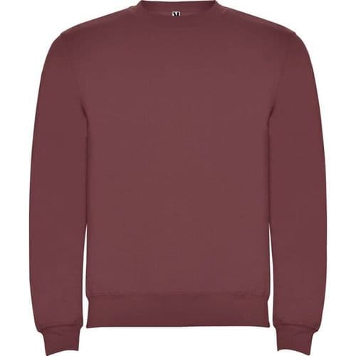 sudadera sin capucha clasica rojo baya