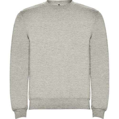 sudadera sin capucha clasica blanco ceniza