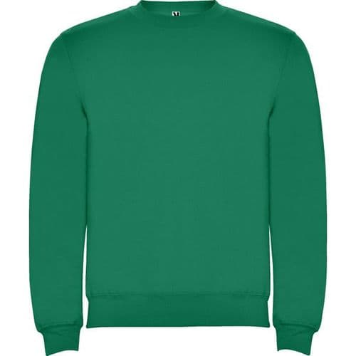 sudadera sin capucha clasica verde kelly