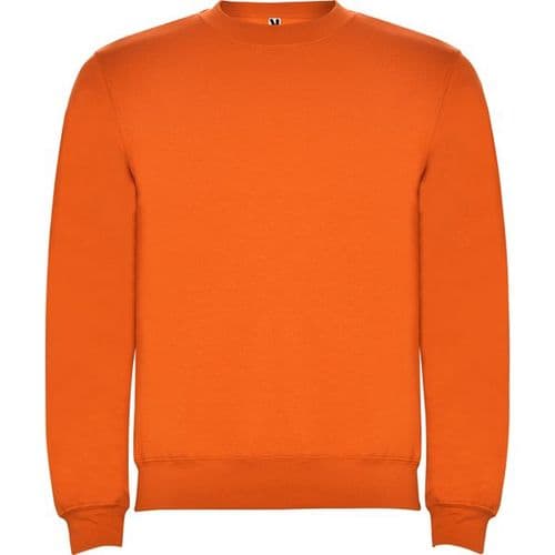 sudadera sin capucha clasica naranja