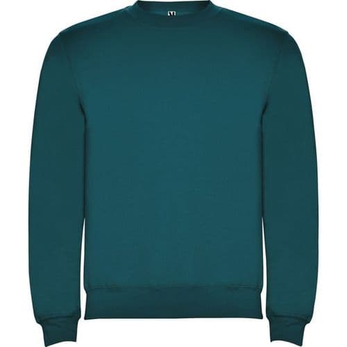 sudadera sin capucha clasica azul lago