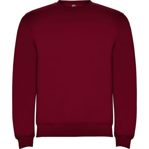 sudadera sin capucha clasica granate