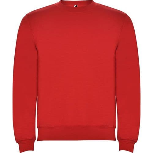 sudadera sin capucha clasica roja