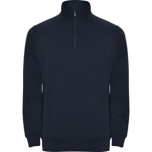 sudadera con media cremallera azul marino
