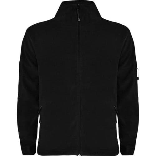 chaqueta polar con cremallera negra