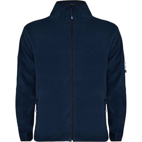chaqueta polar cremallera azul 