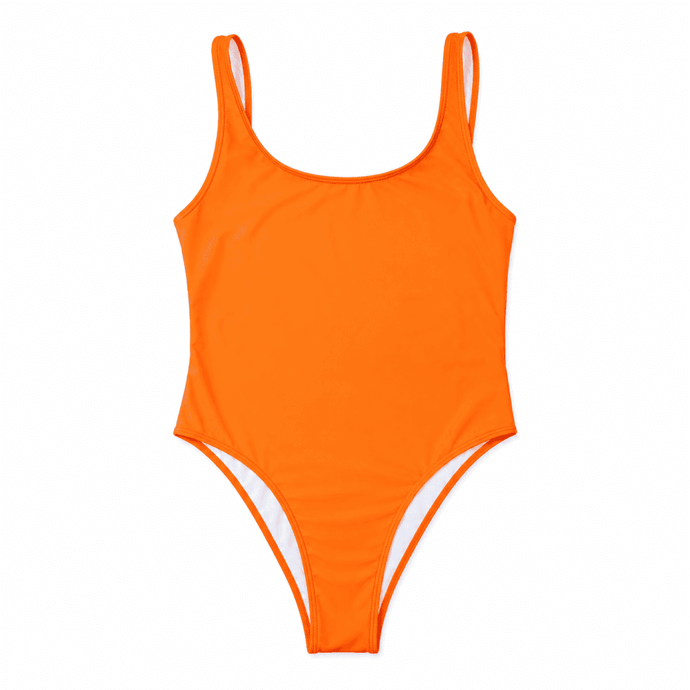 bañador de mujer en naranja personalizado