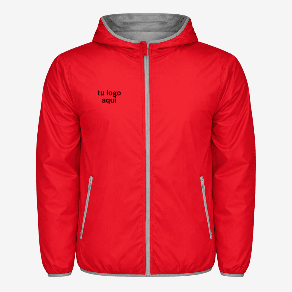 cortavientos rojo personalizado