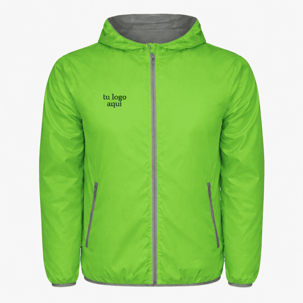 cortavientos verde personalizado