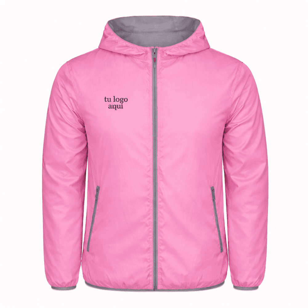 cortavientos rosa personalizado unisex