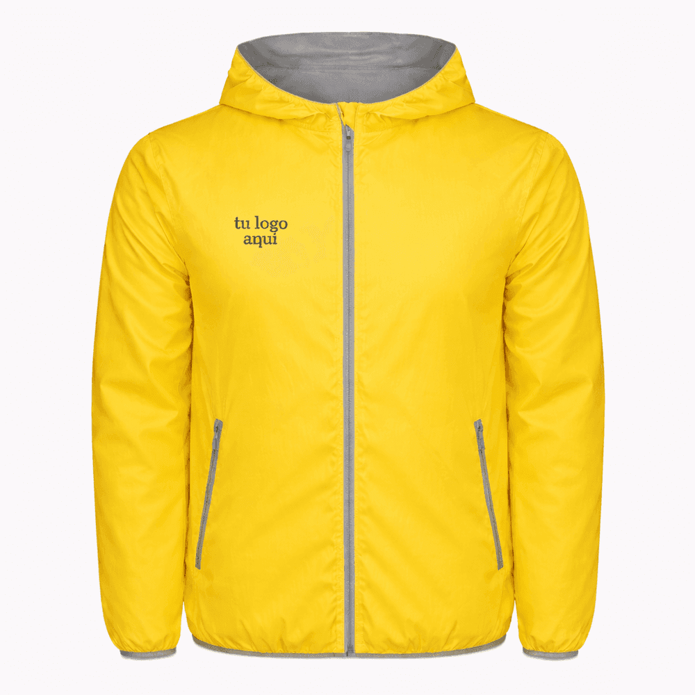 cortavientos amarillo personalizado