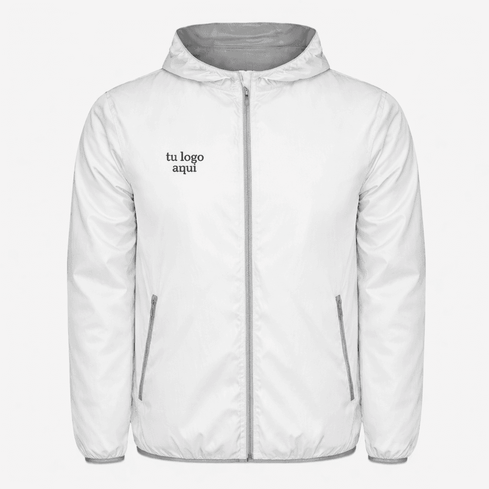 cortavientos blanco personalizado