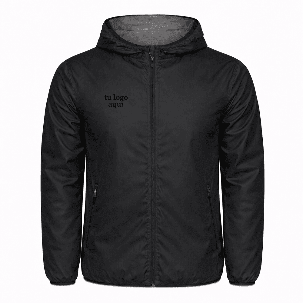 cortavientos negro personalizado