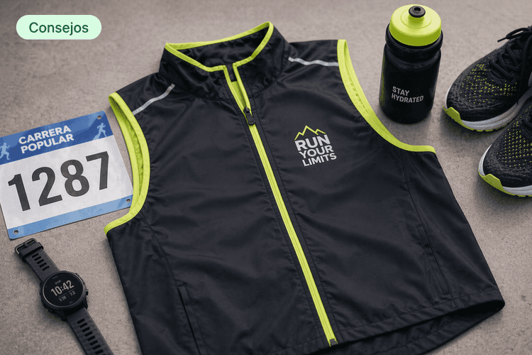 chaleco personalizado para carrera popular