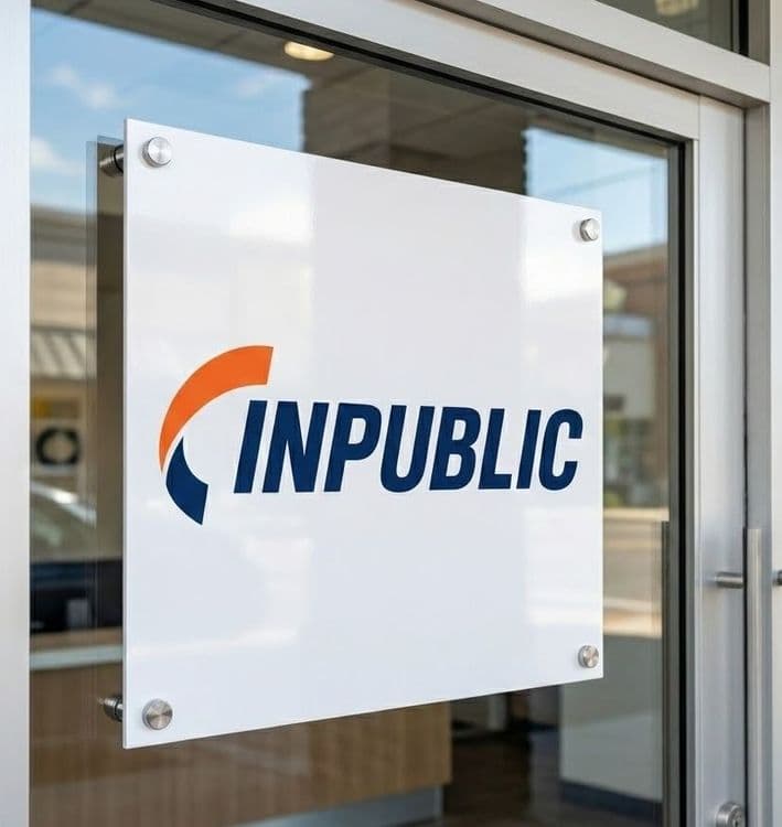 Placa Corporativa – Metacrilato Premium "Efecto Cristal"