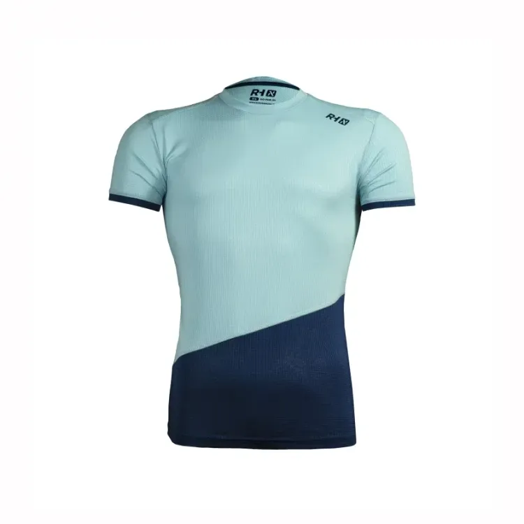 camiseta tecnica modelo tokio celeste personalizada